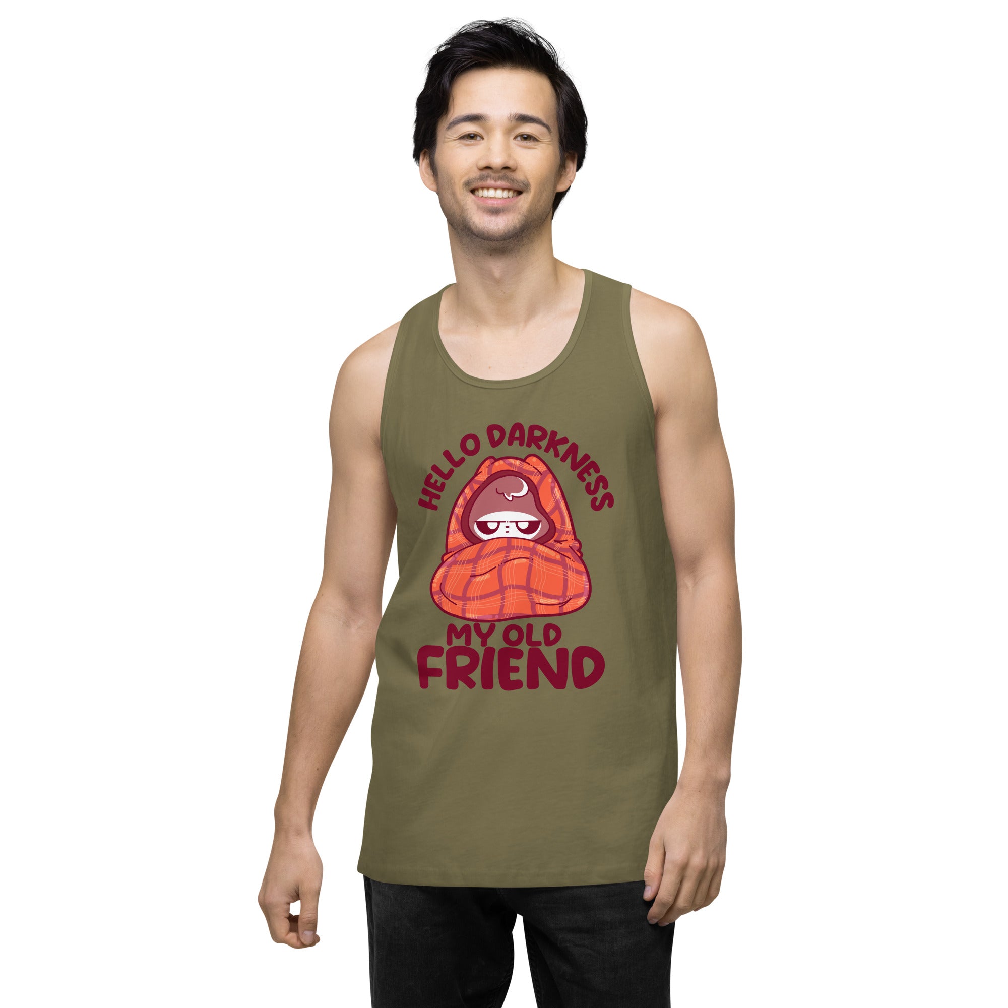 HELLO DARKNESS - Premium Tank Top - ChubbleGumLLC