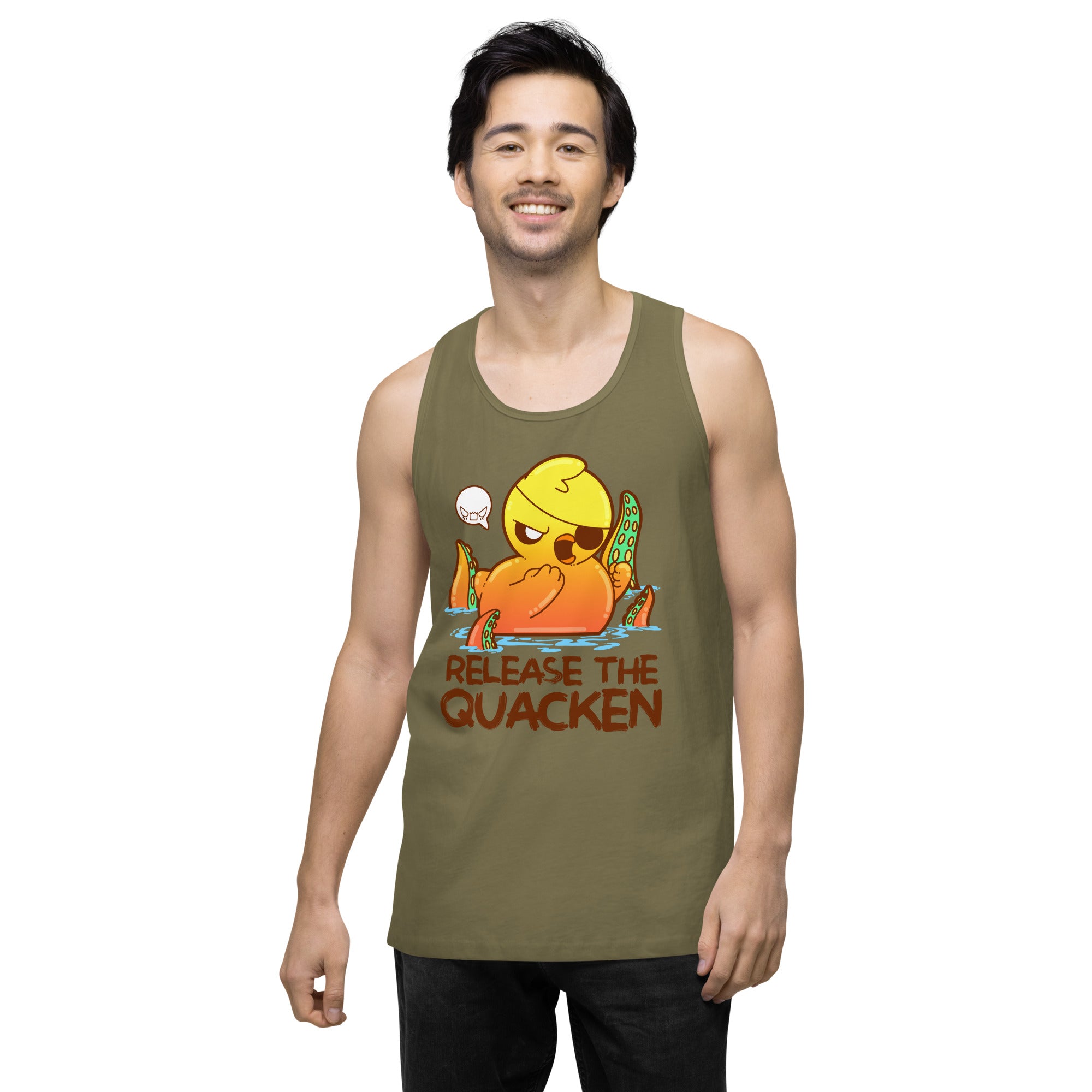 RELEASE THE QUACKEN - Premium Tank Top - ChubbleGumLLC