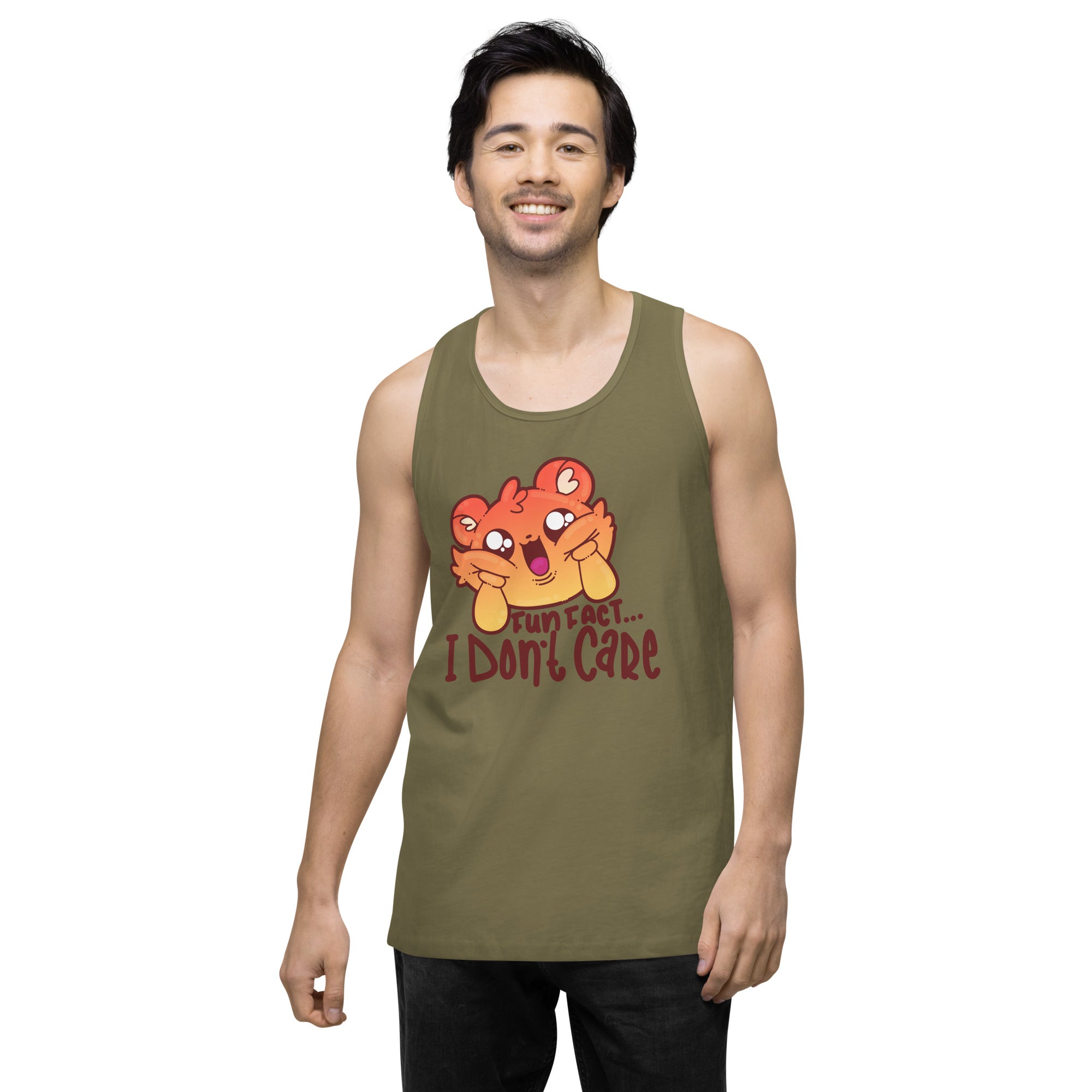 FUN FACT I DONT CARE - Premium Tank Top - ChubbleGumLLC