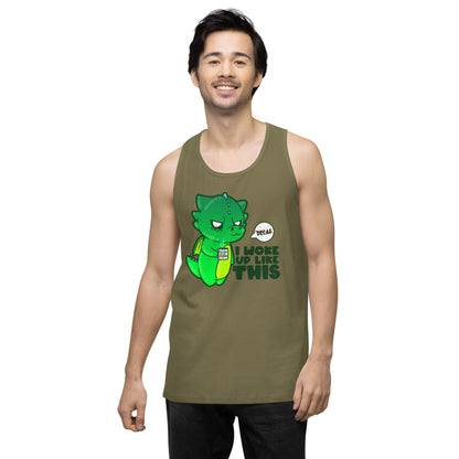 I WOKE UP LIKE THIS - Premium Tank Top - ChubbleGumLLC