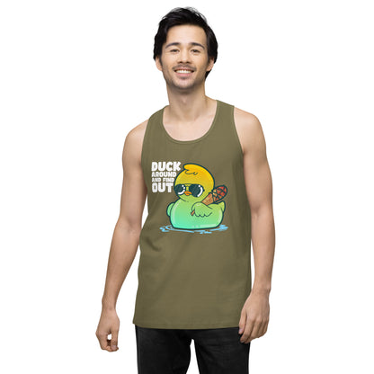 DUCK AROUND AND FIND OUT - Modded Premium Tank Top - ChubbleGumLLC