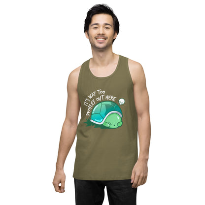 WAY TOO PEOPLEY - Modded Premium Tank Top - ChubbleGumLLC