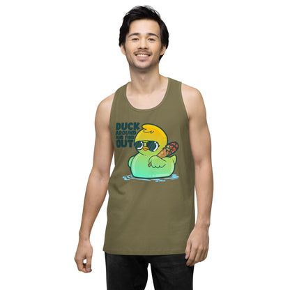 DUCK AROUND AND FIND OUT - Premium Tank Top - ChubbleGumLLC