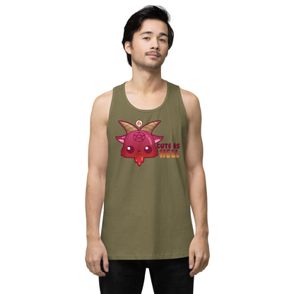 CUTE AS HELL - Premium Tank Top - ChubbleGumLLC