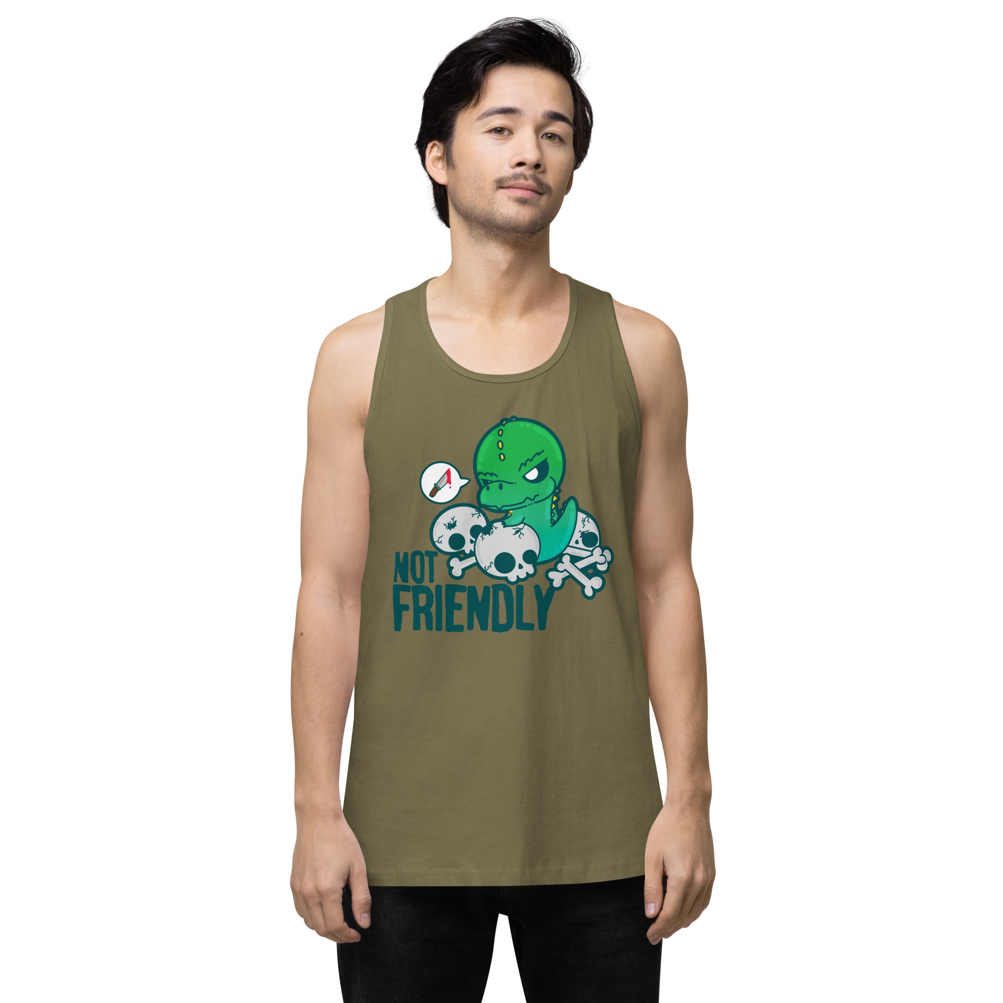 NOT FRIENDLY - Premium Tank Top - ChubbleGumLLC