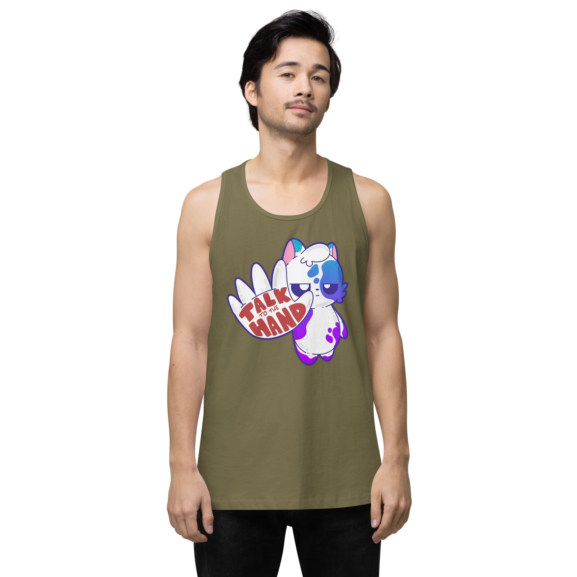 TALK TO THE HAND - Premium Tank Top - ChubbleGumLLC