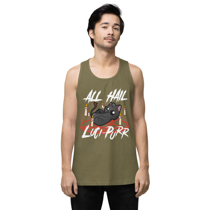 ALL HAIL LUCIPURR - Premium Tank Top - ChubbleGumLLC