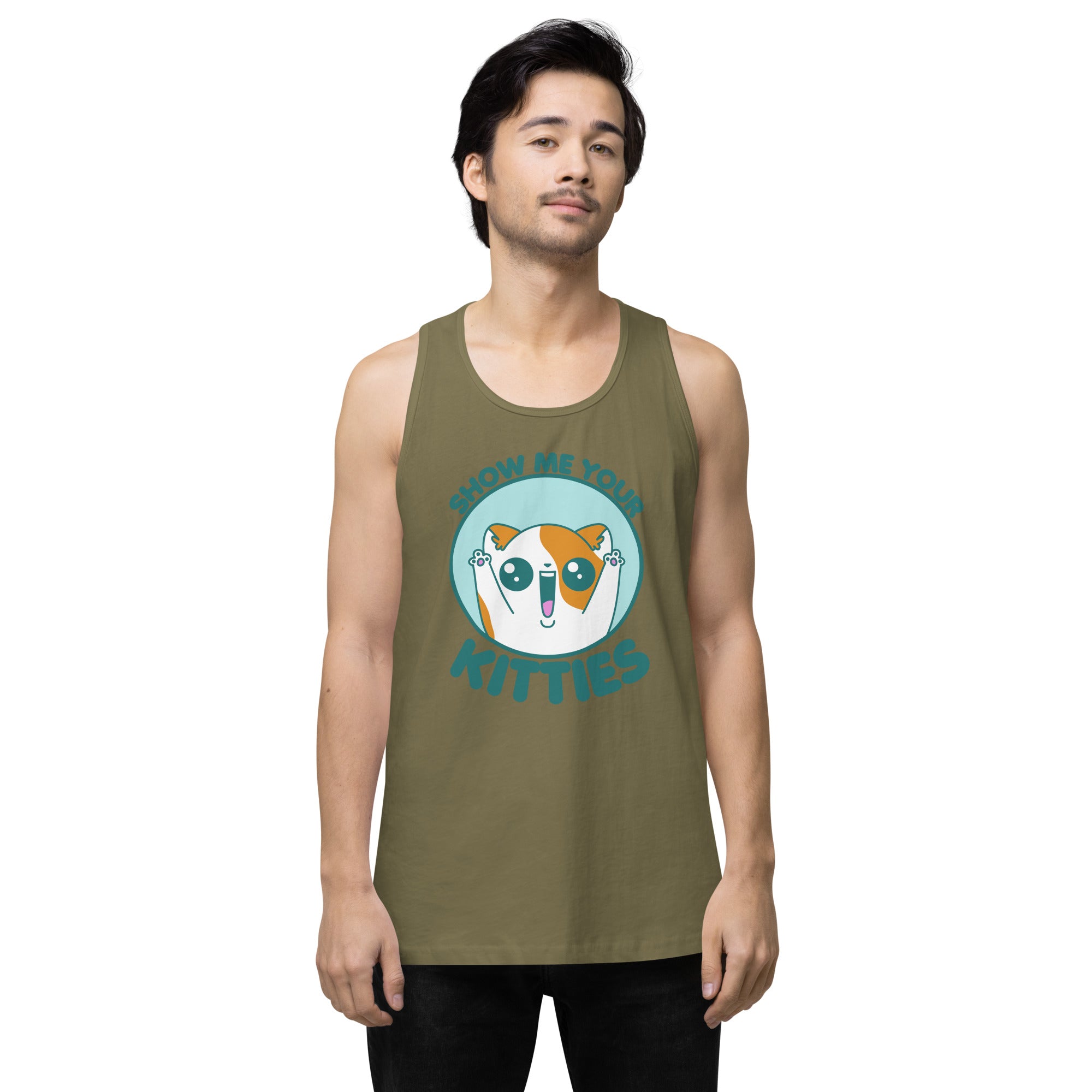 SHOW ME YOUR KITTIES - Premium Tank Top - ChubbleGumLLC