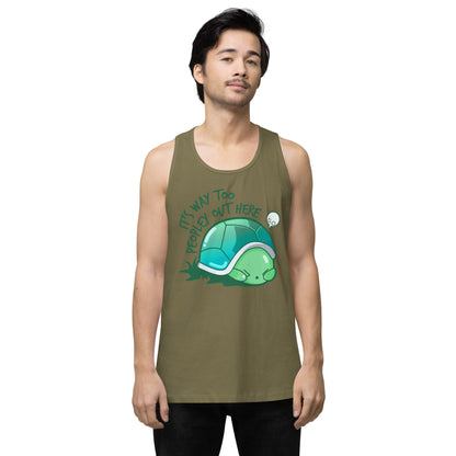 WAY TOO PEOPLEY - Premium Tank Top - ChubbleGumLLC