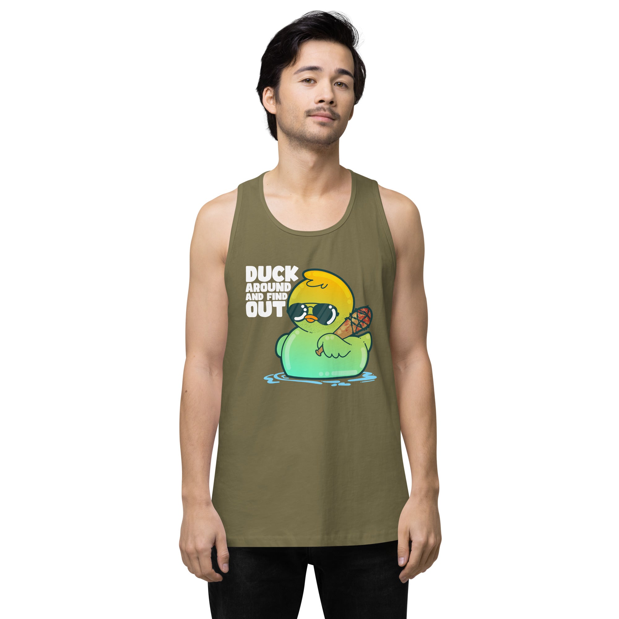 DUCK AROUND AND FIND OUT - Modded Premium Tank Top - ChubbleGumLLC