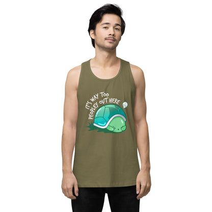 WAY TOO PEOPLEY - Modded Premium Tank Top - ChubbleGumLLC