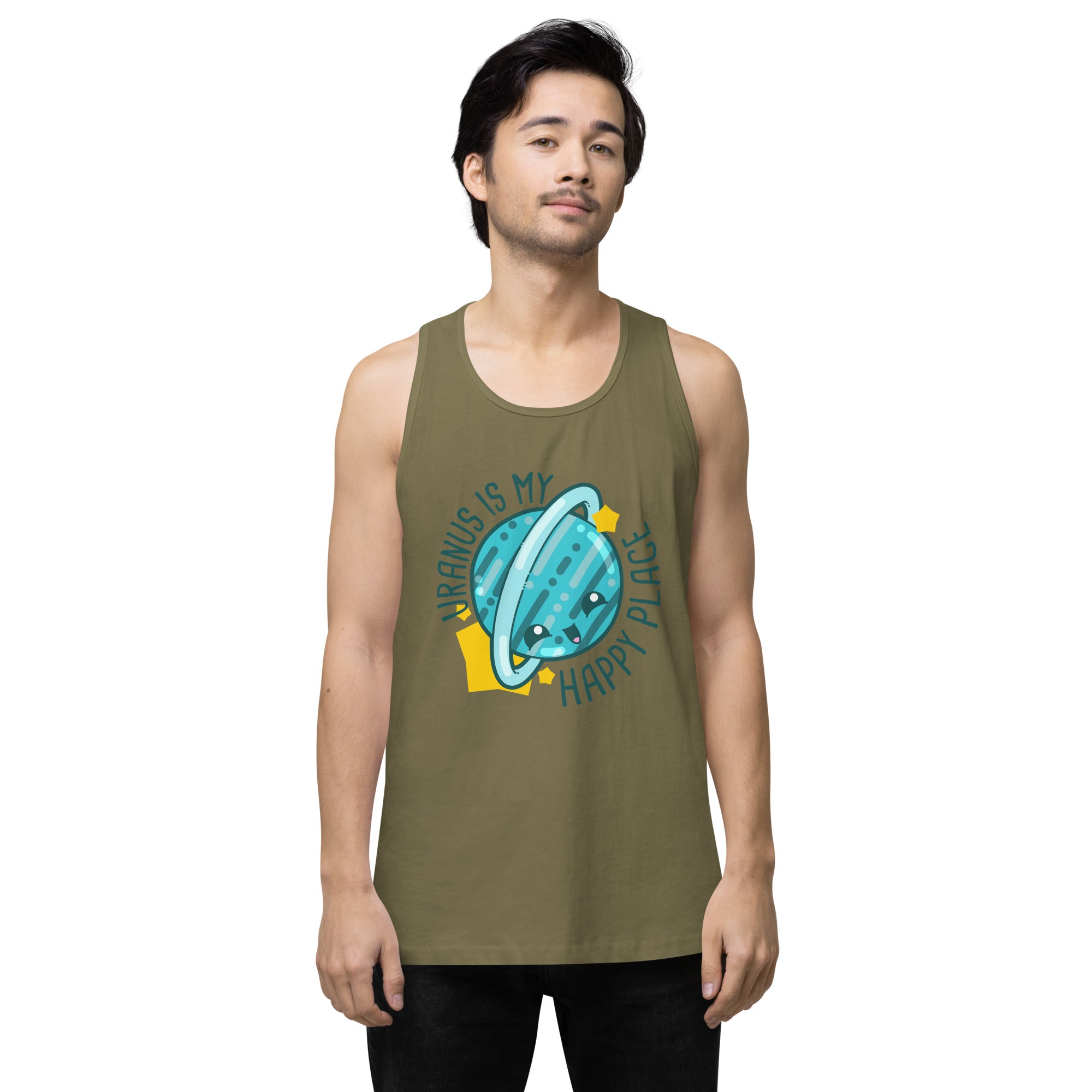 URANUS IS MY HAPPY PLACE - Tank Top - ChubbleGumLLC