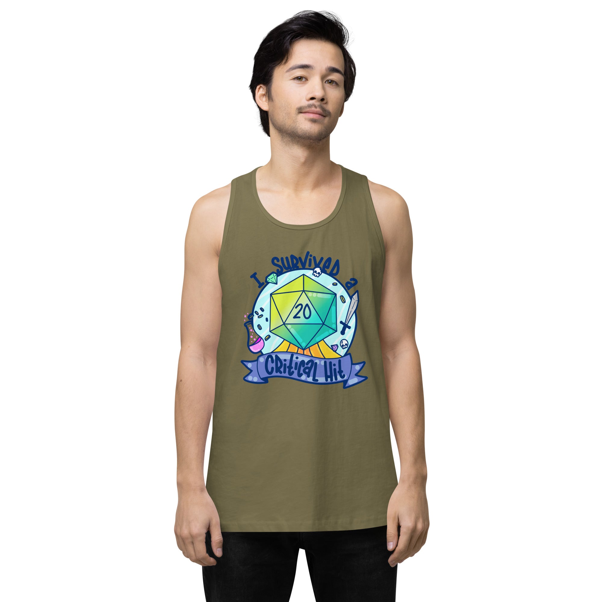 I SURVIVED A CRITICAL HIT - Tank Top - ChubbleGumLLC