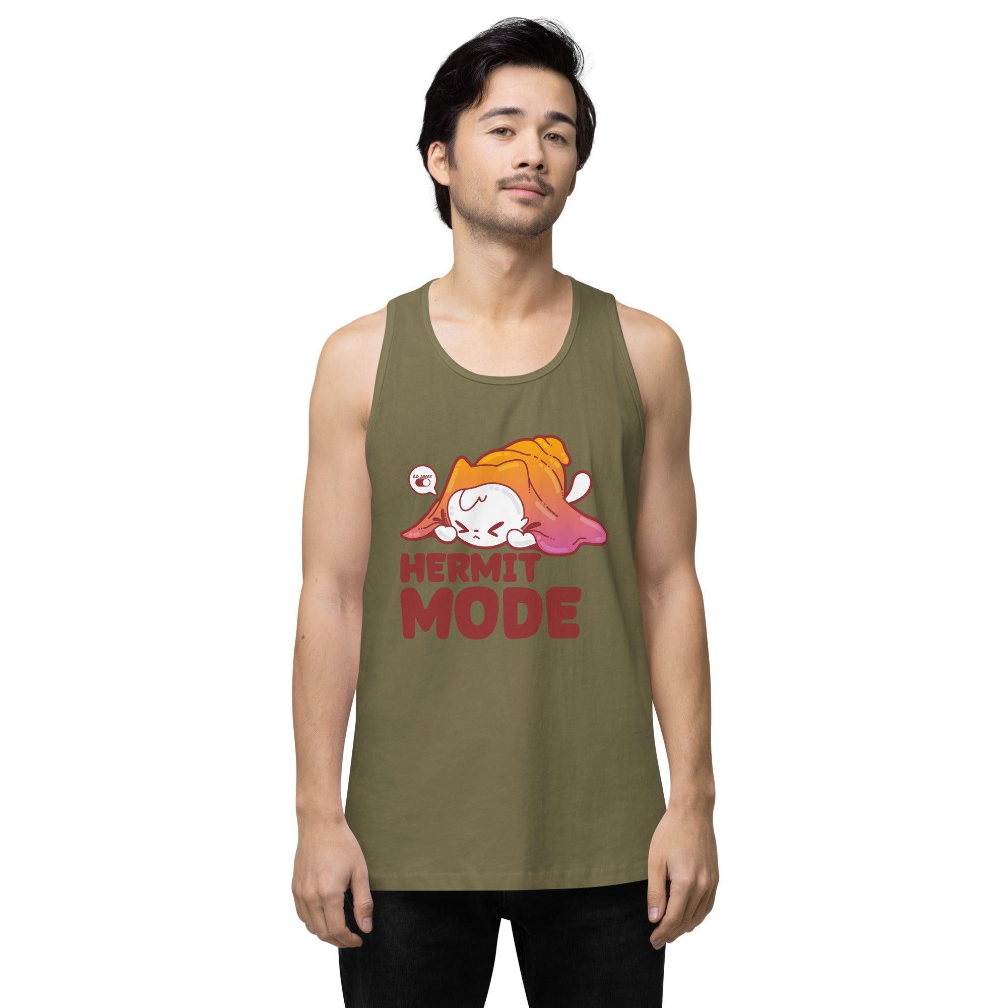 HERMIT MODE - Premium Tank Top - ChubbleGumLLC