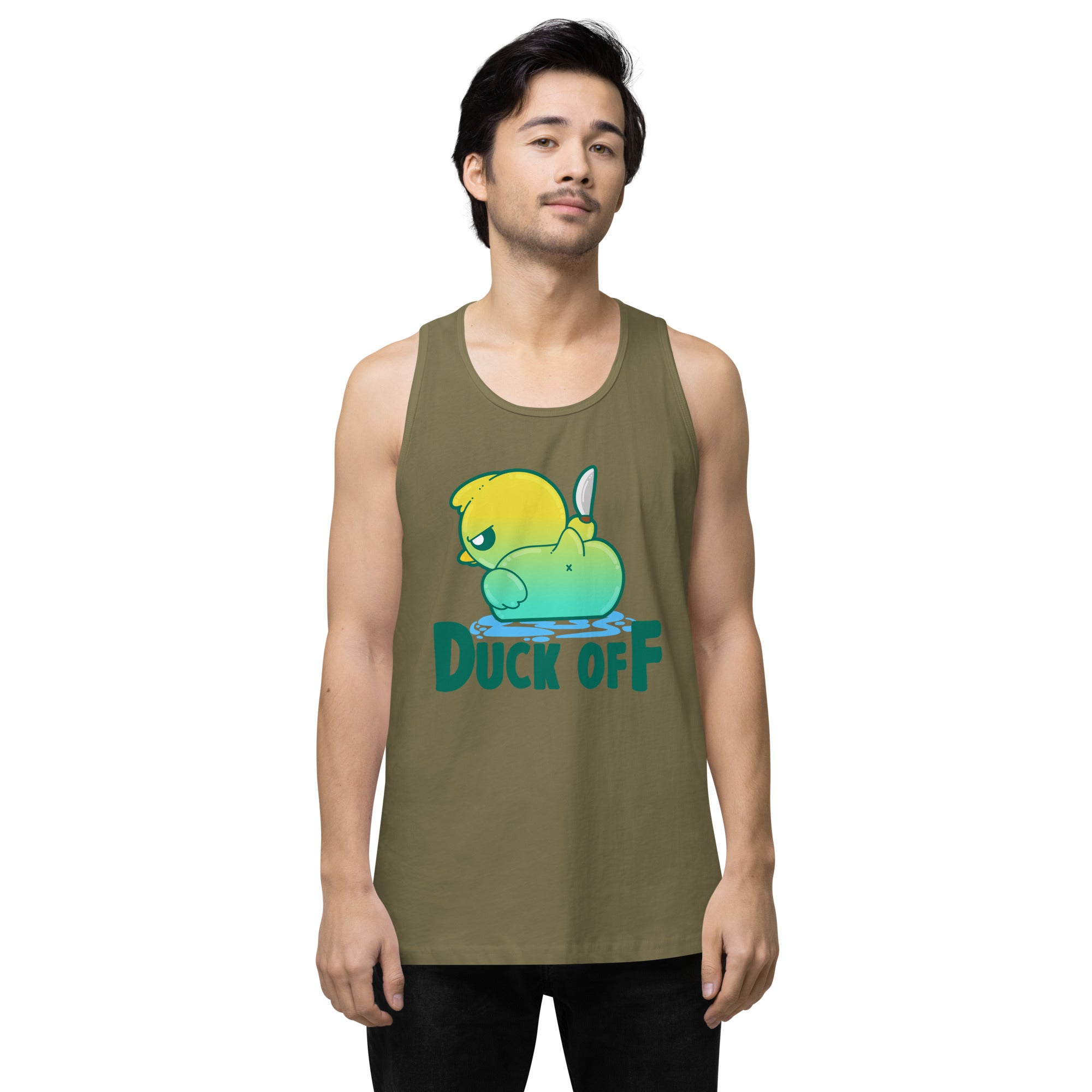 DUCK OFF - Premium Tank Top - ChubbleGumLLC