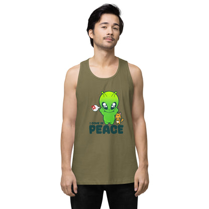 I COME IN PEACE  - Premium Tank Top - ChubbleGumLLC