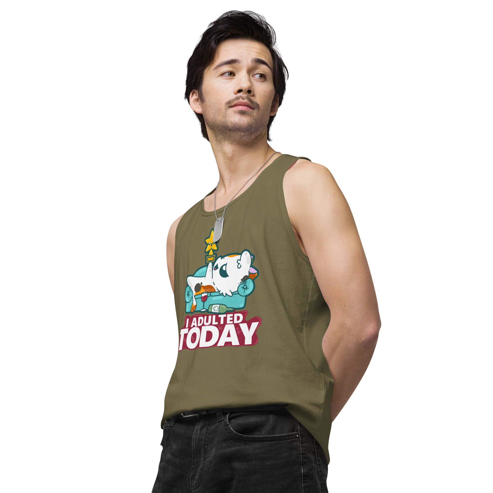 I ADULTED TODAY - Premium Tank Top - ChubbleGumLLC