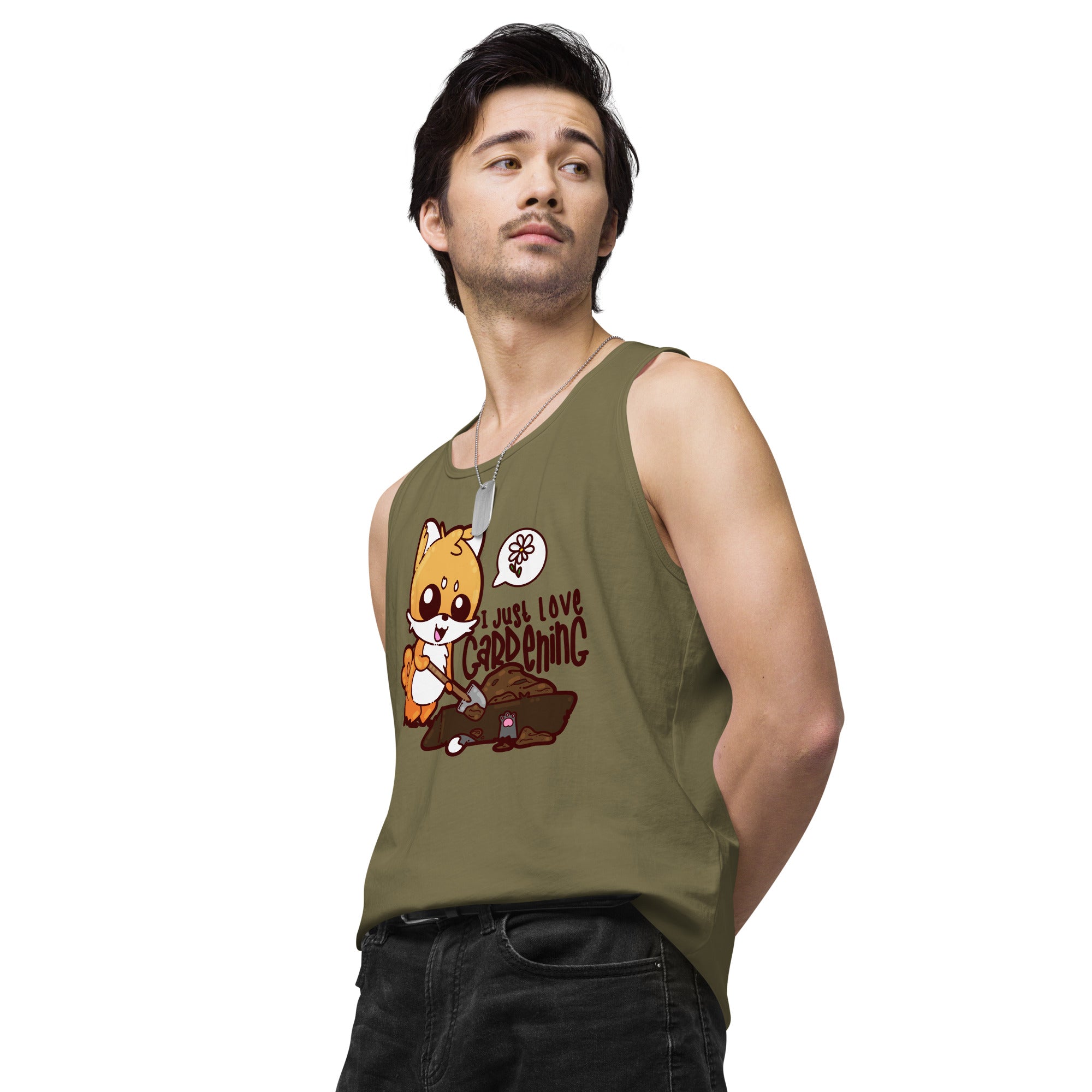 I JUST LOVE GARDENING - Premium Tank Top - ChubbleGumLLC