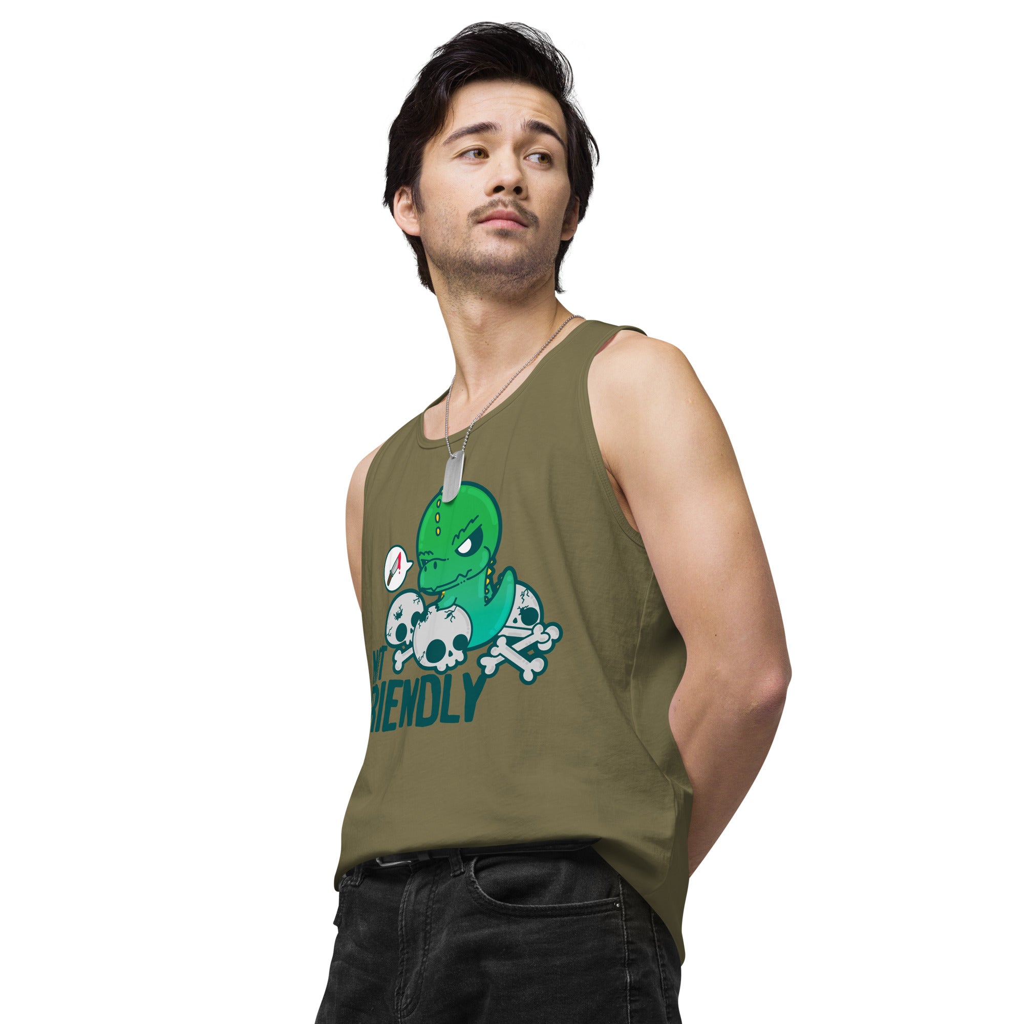 NOT FRIENDLY - Premium Tank Top - ChubbleGumLLC