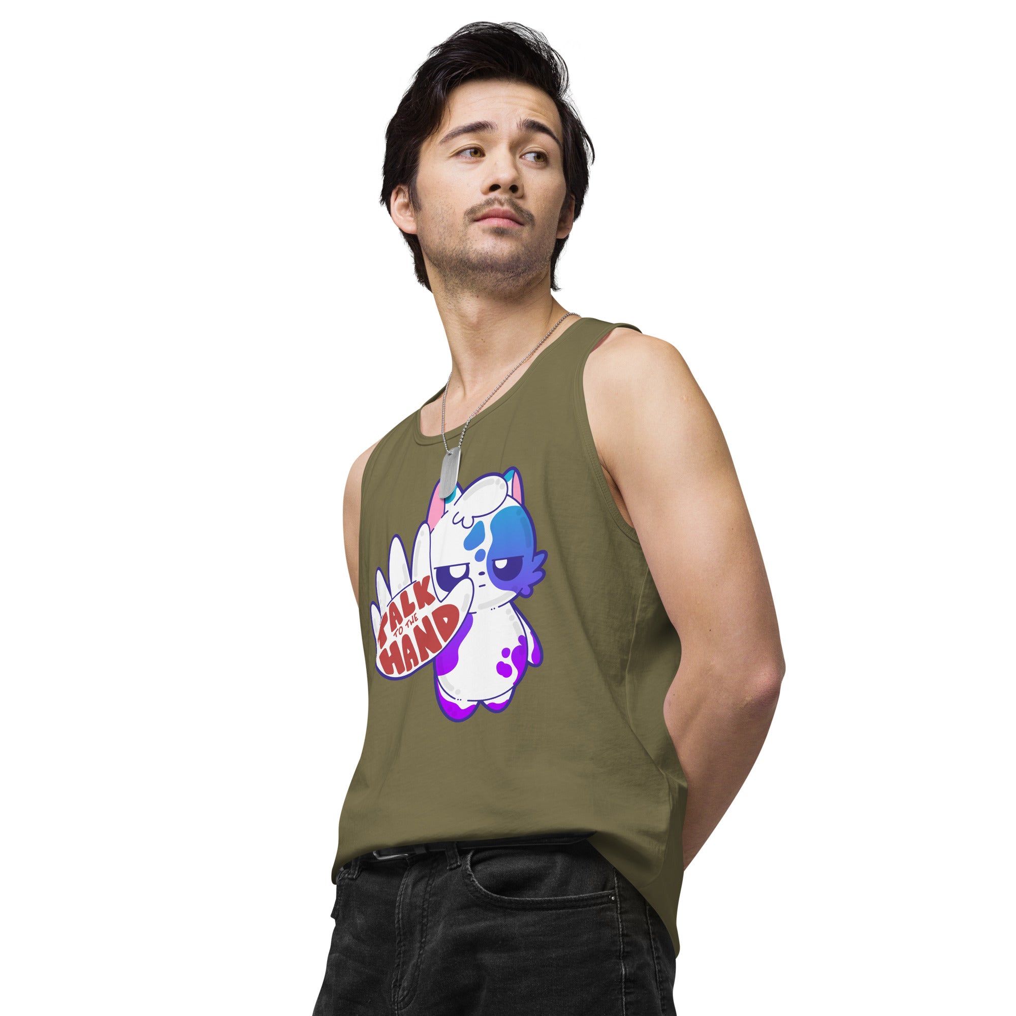 TALK TO THE HAND - Premium Tank Top - ChubbleGumLLC