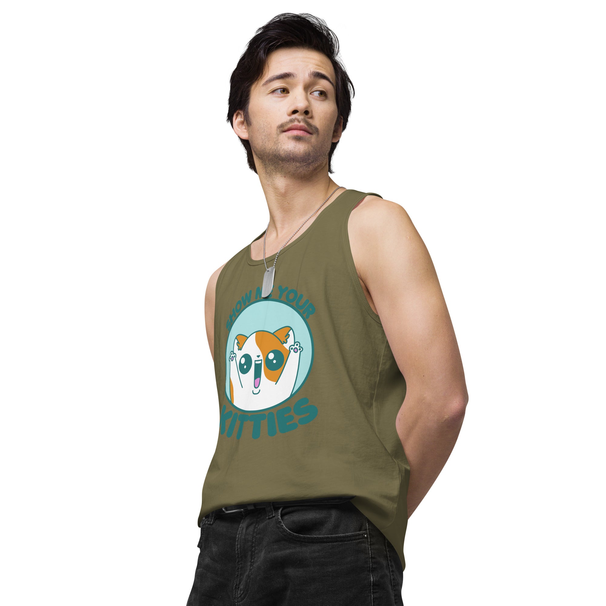 SHOW ME YOUR KITTIES - Premium Tank Top - ChubbleGumLLC