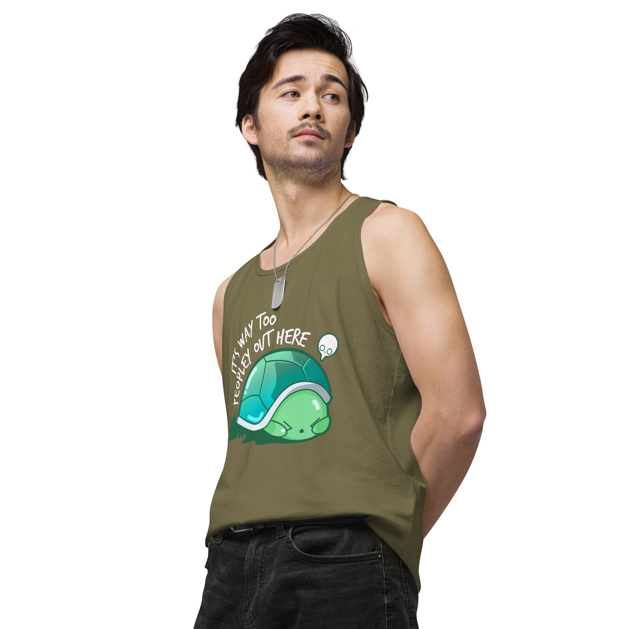 WAY TOO PEOPLEY - Modded Premium Tank Top - ChubbleGumLLC