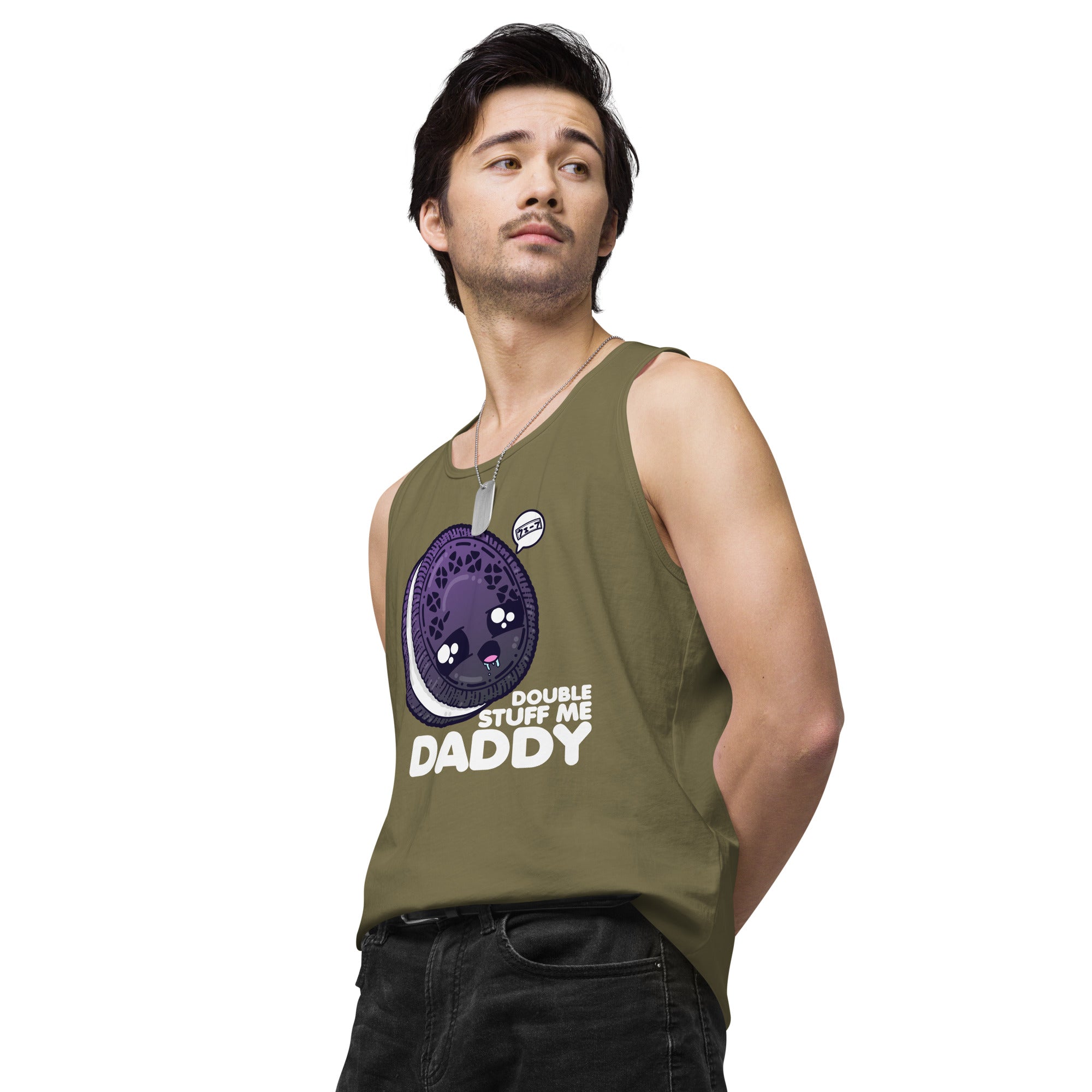 DOUBLE STUFF ME DADDY - Tank Top - ChubbleGumLLC