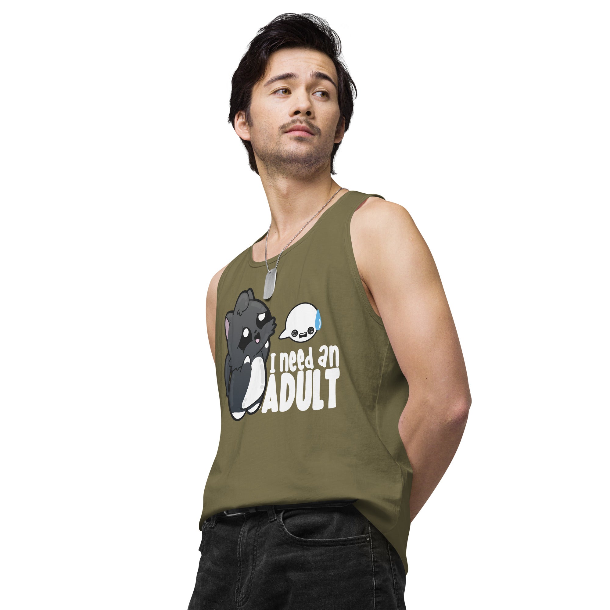 I NEED AN ADULT - Modified Premium Tank Top - ChubbleGumLLC