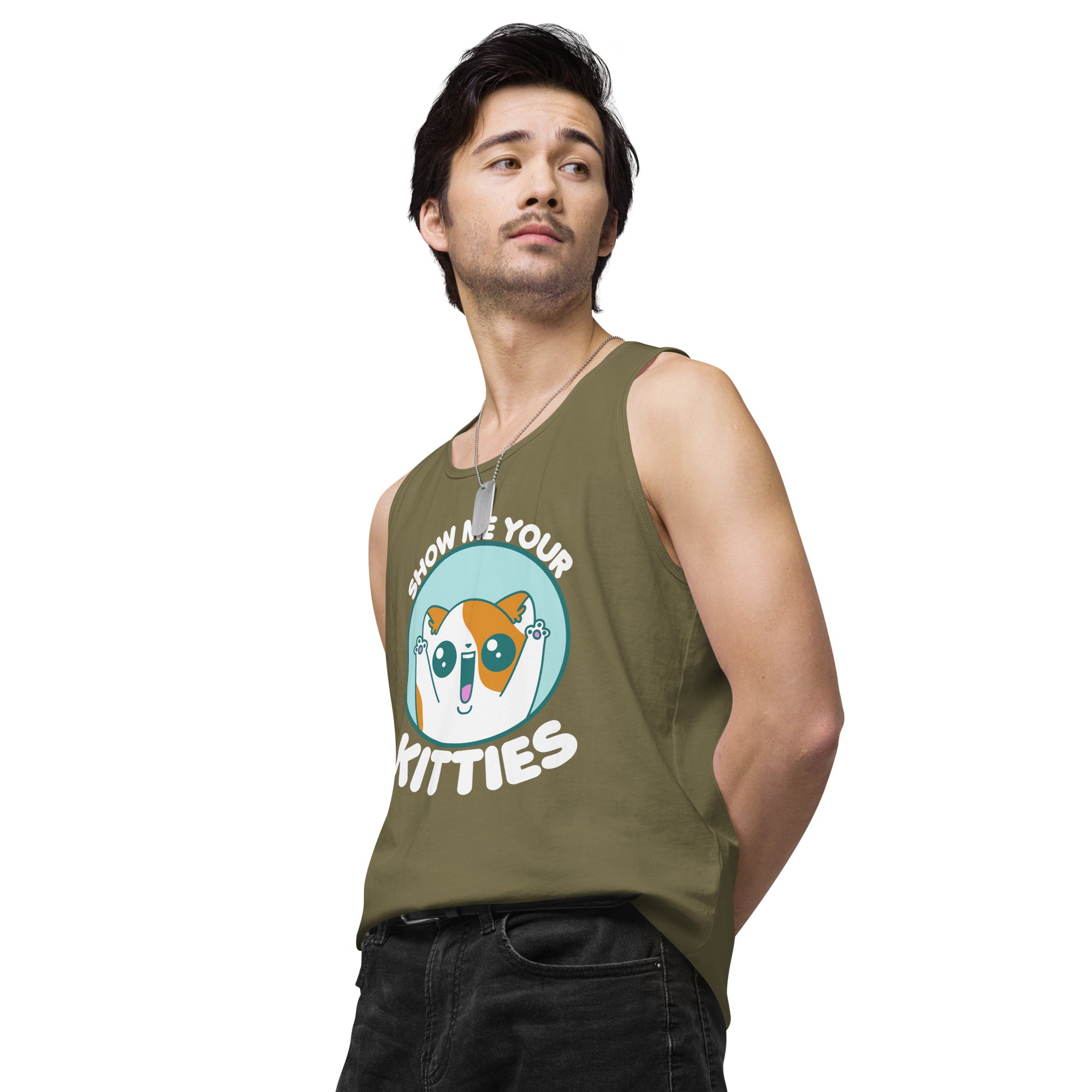 SHOW ME YOUR KITTIES - Modified Premium Tank Top - ChubbleGumLLC