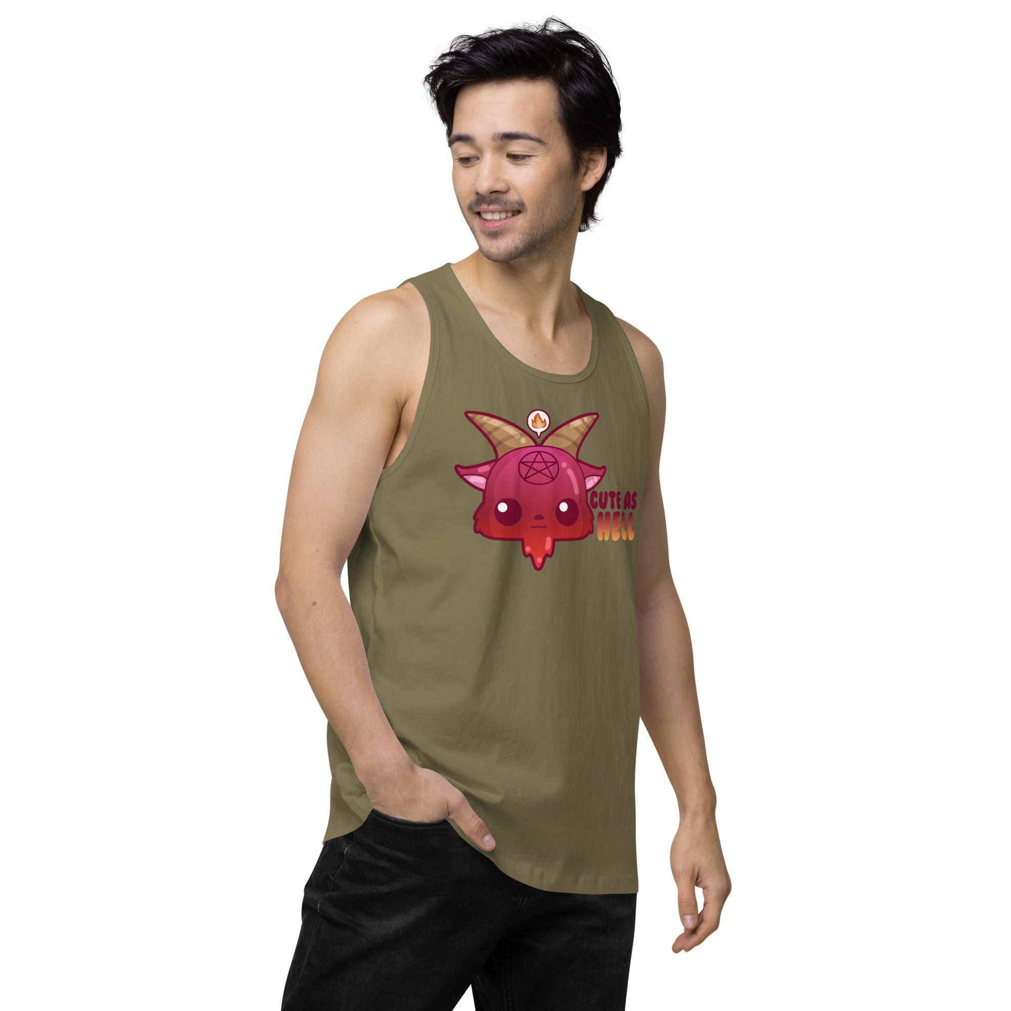 CUTE AS HELL - Premium Tank Top - ChubbleGumLLC