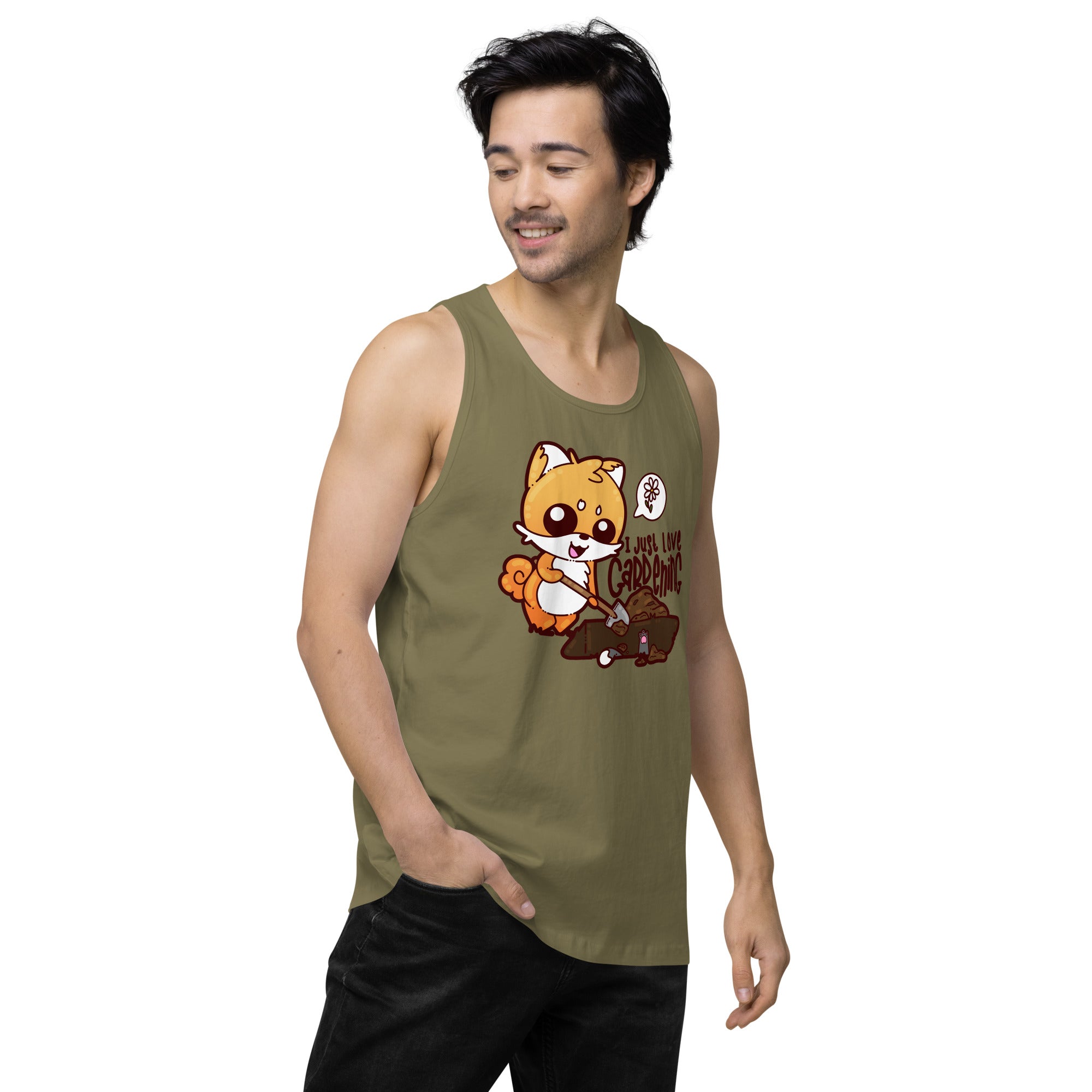 I JUST LOVE GARDENING - Premium Tank Top - ChubbleGumLLC