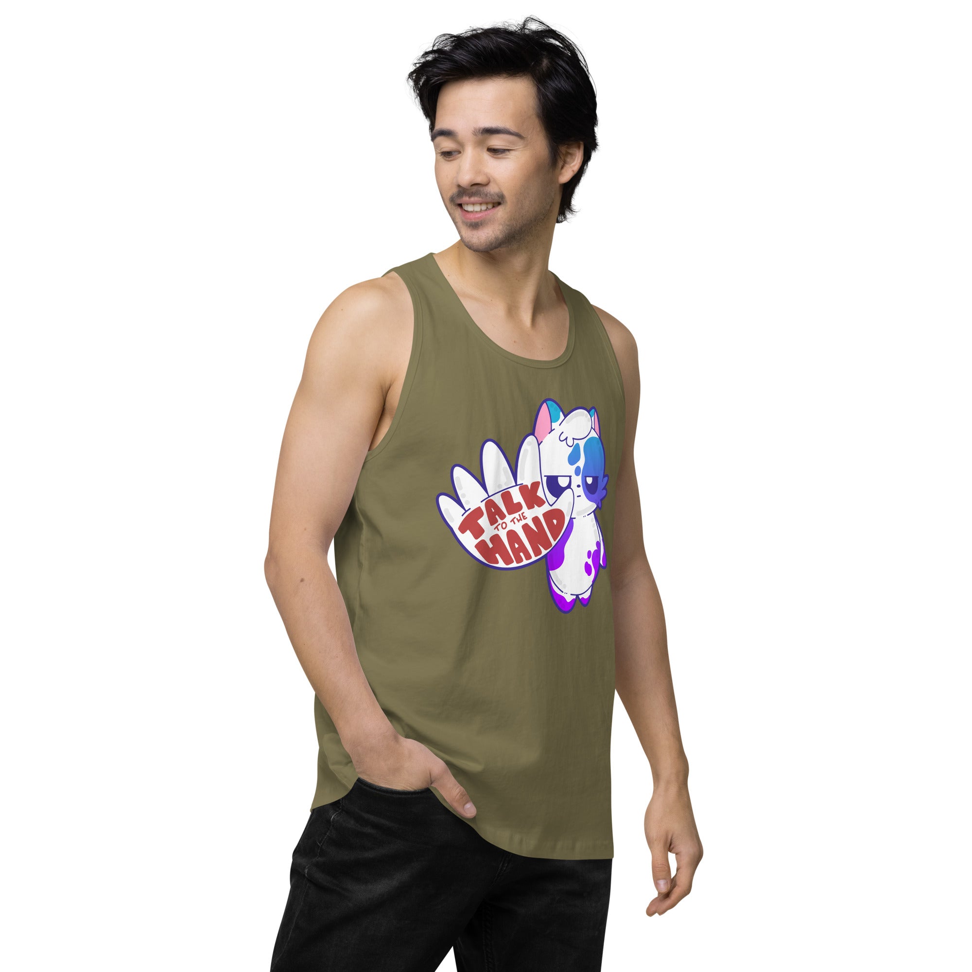 TALK TO THE HAND - Premium Tank Top - ChubbleGumLLC