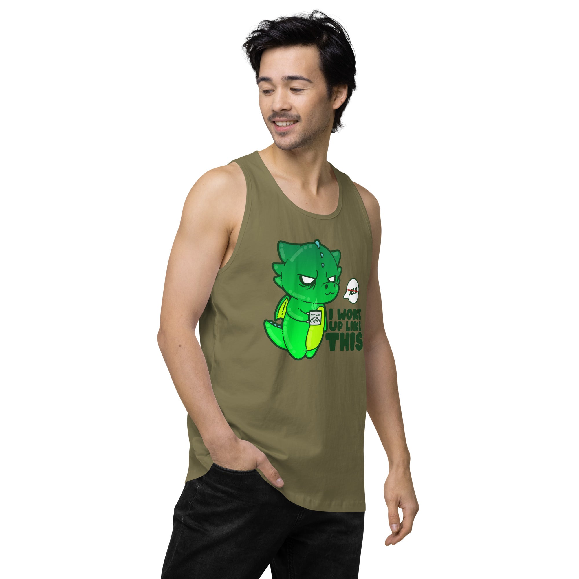 I WOKE UP LIKE THIS - Premium Tank Top - ChubbleGumLLC