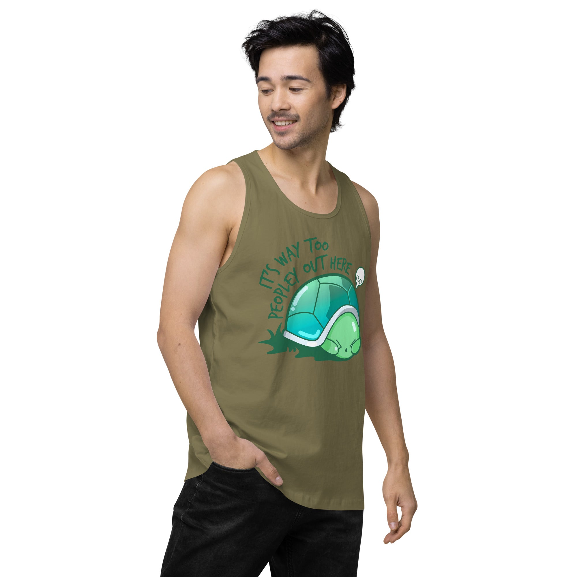 WAY TOO PEOPLEY - Premium Tank Top - ChubbleGumLLC