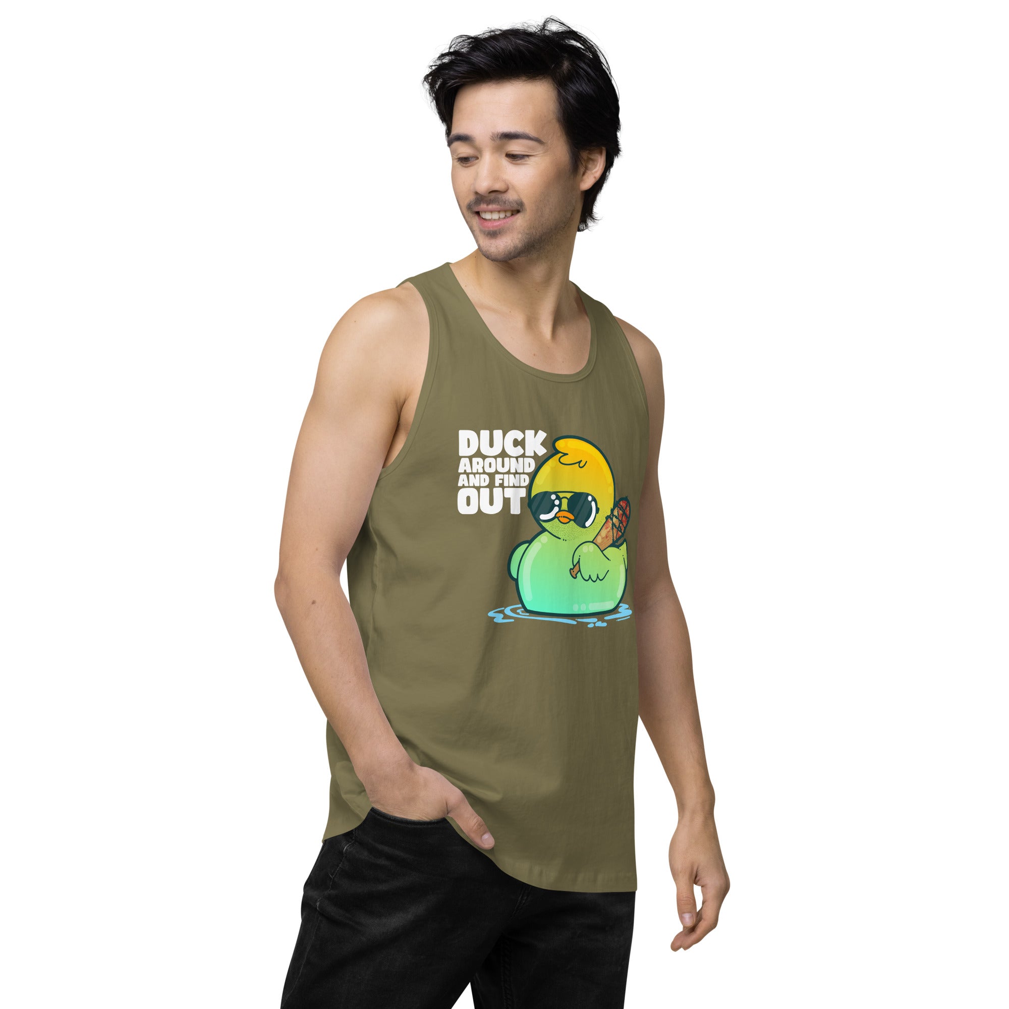 DUCK AROUND AND FIND OUT - Modded Premium Tank Top - ChubbleGumLLC