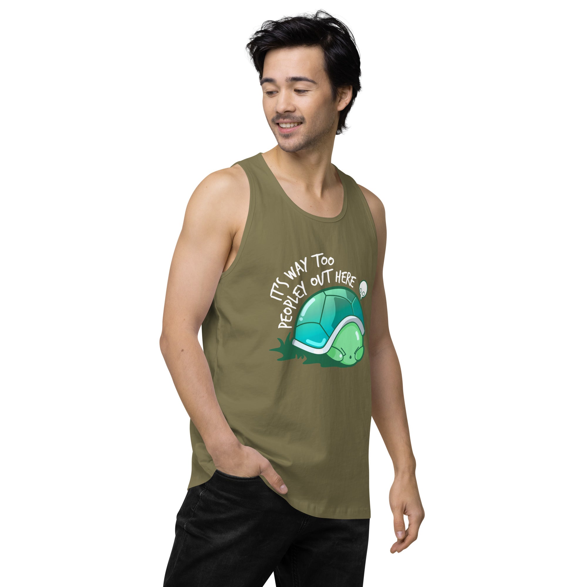 WAY TOO PEOPLEY - Modded Premium Tank Top - ChubbleGumLLC