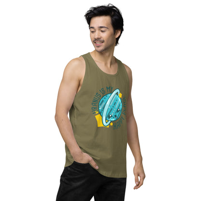 URANUS IS MY HAPPY PLACE - Tank Top - ChubbleGumLLC