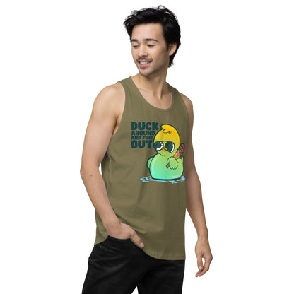 DUCK AROUND AND FIND OUT - Premium Tank Top - ChubbleGumLLC