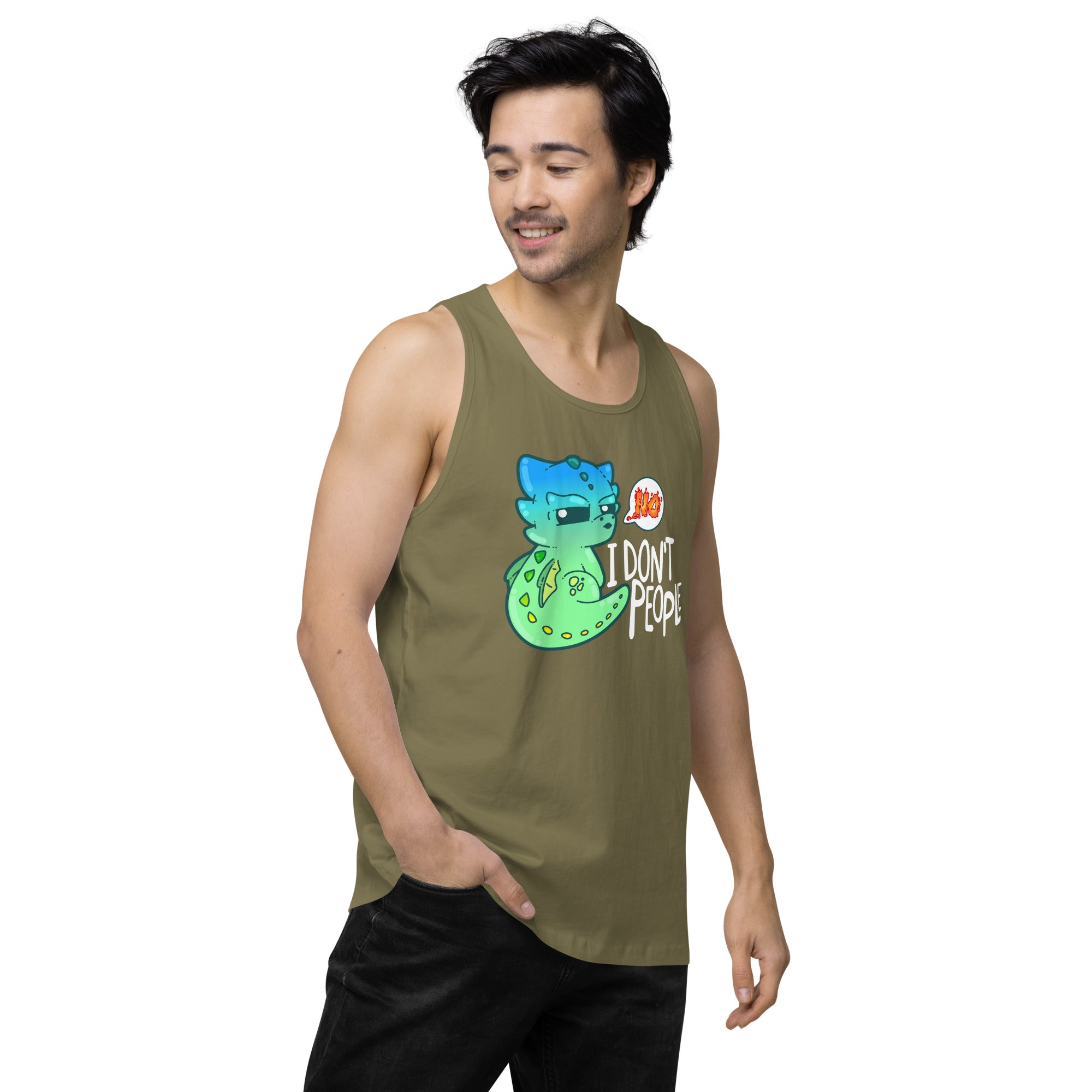 I DONT PEOPLE - Modified Premium Tank Top - ChubbleGumLLC