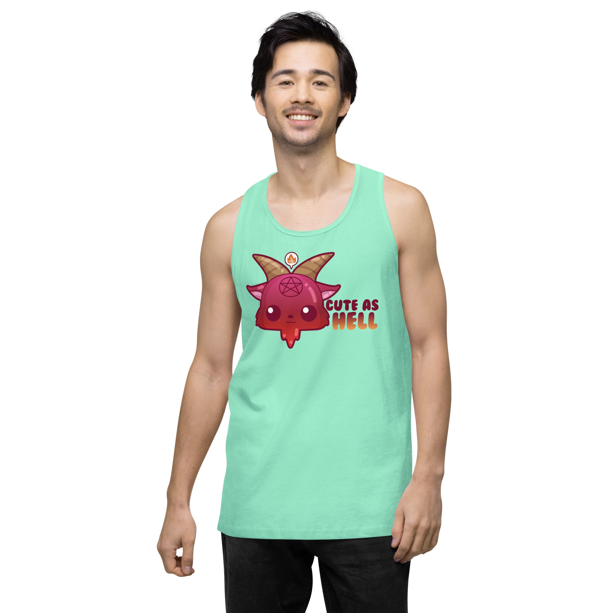 CUTE AS HELL - Premium Tank Top - ChubbleGumLLC