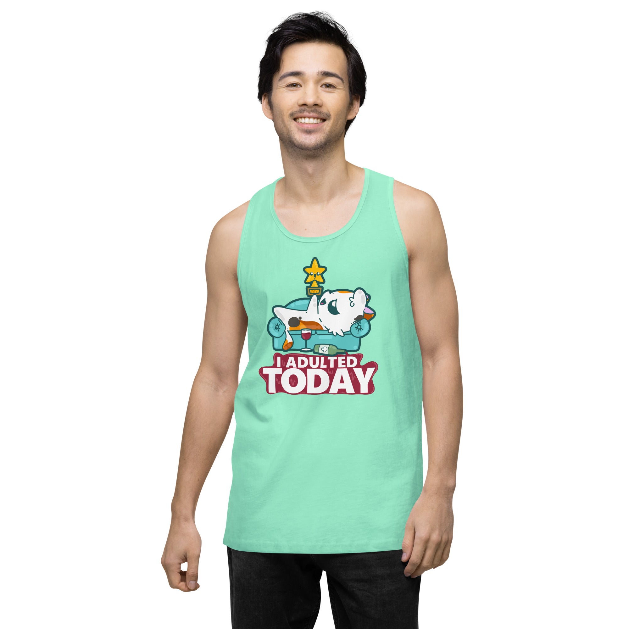 I ADULTED TODAY - Premium Tank Top - ChubbleGumLLC