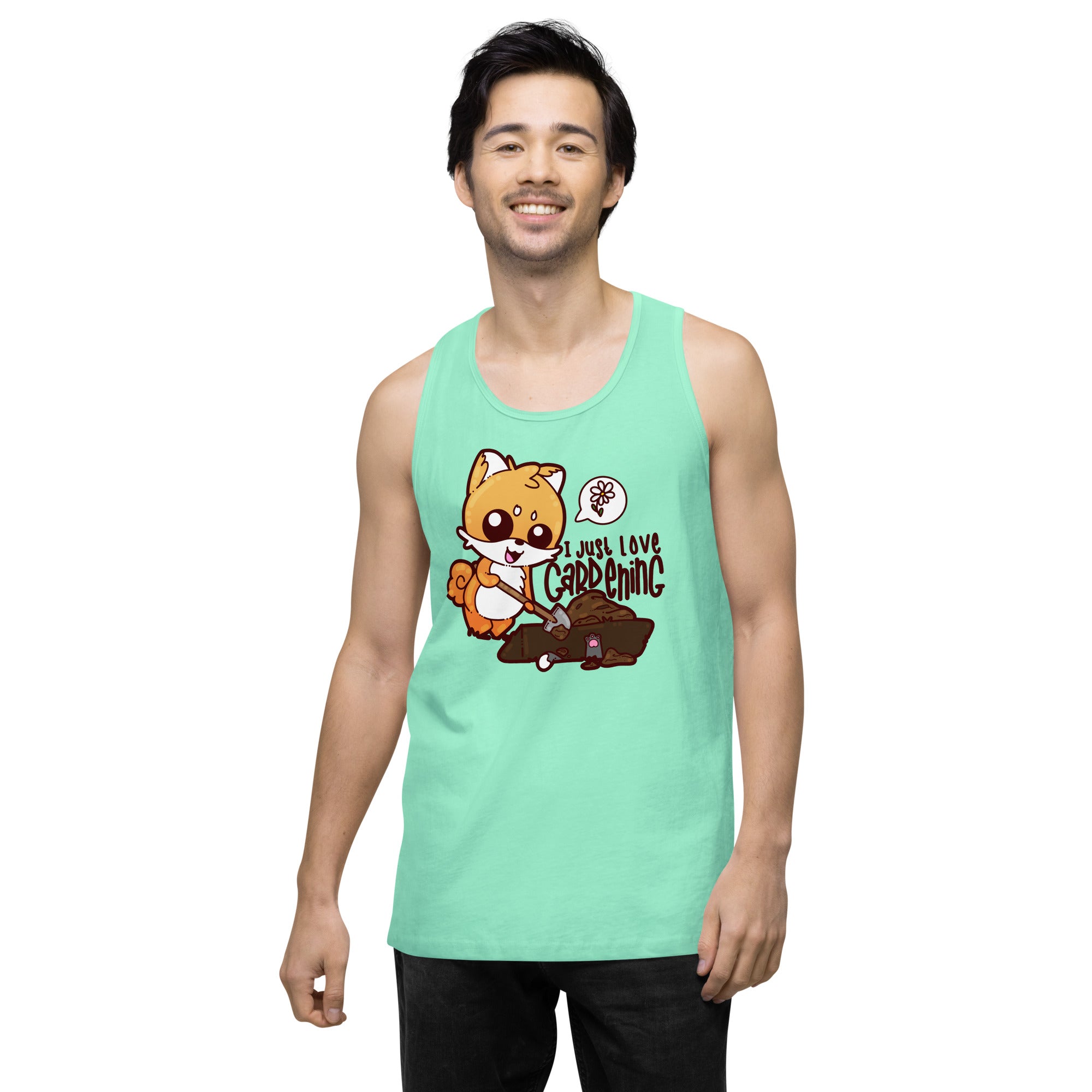 I JUST LOVE GARDENING - Premium Tank Top - ChubbleGumLLC