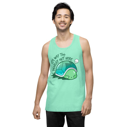 WAY TOO PEOPLEY - Premium Tank Top - ChubbleGumLLC