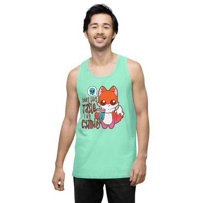 DOES THIS TASTE LIKE CYANIDE - Premium Tank Top - ChubbleGumLLC