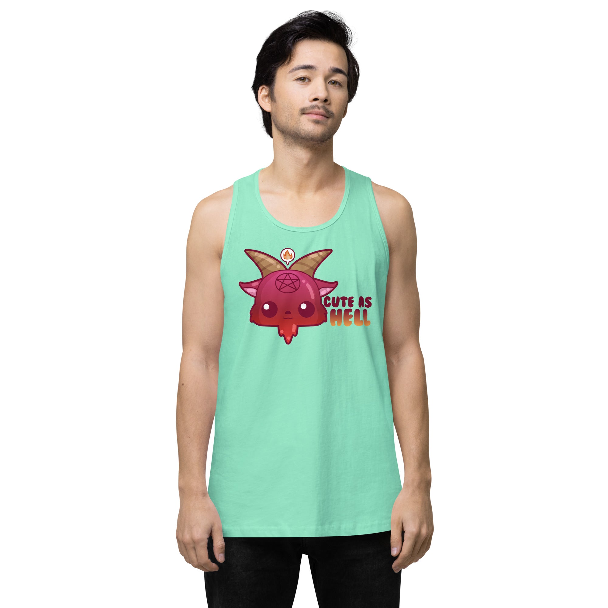 CUTE AS HELL - Premium Tank Top - ChubbleGumLLC