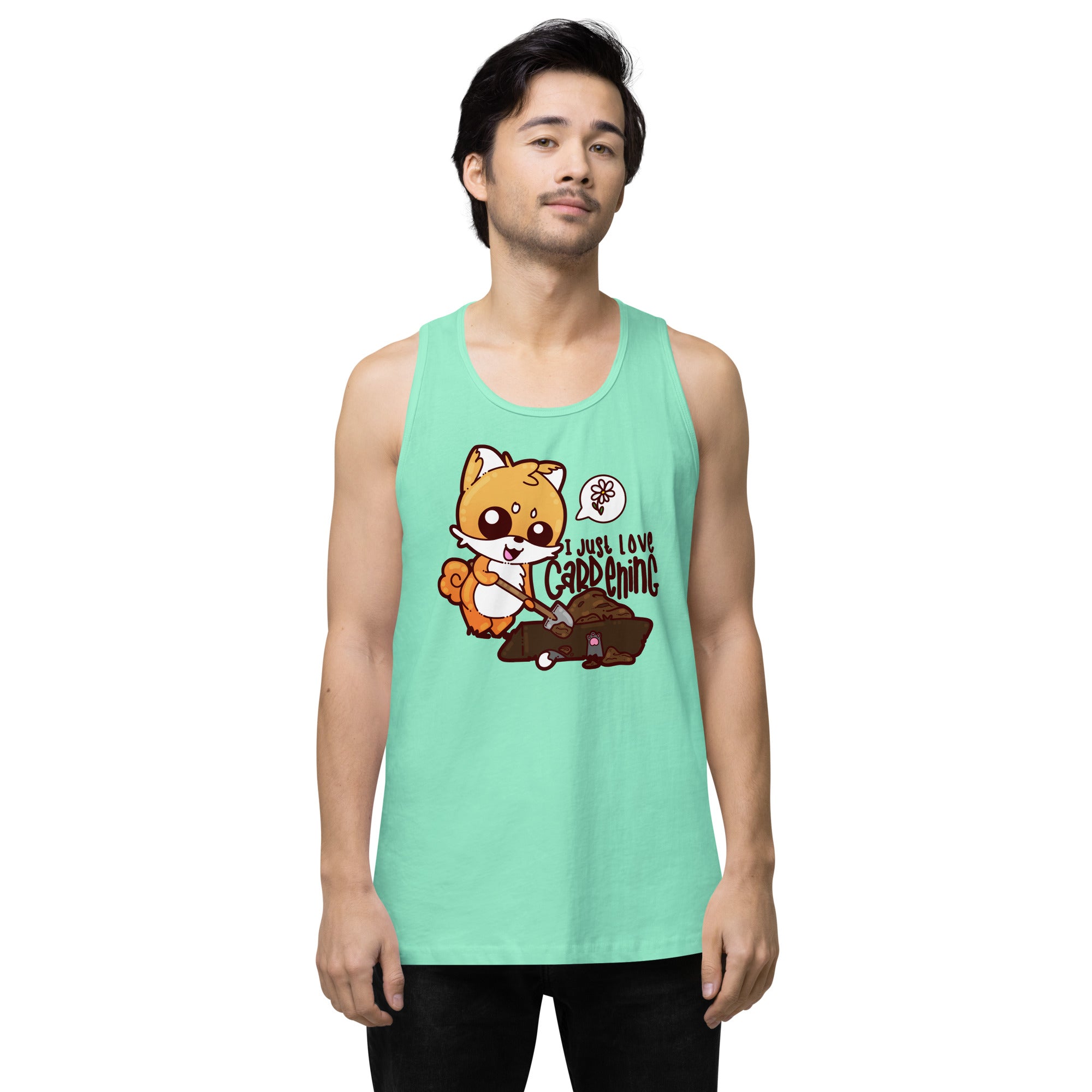 I JUST LOVE GARDENING - Premium Tank Top - ChubbleGumLLC