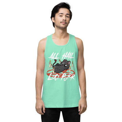 ALL HAIL LUCIPURR - Premium Tank Top - ChubbleGumLLC