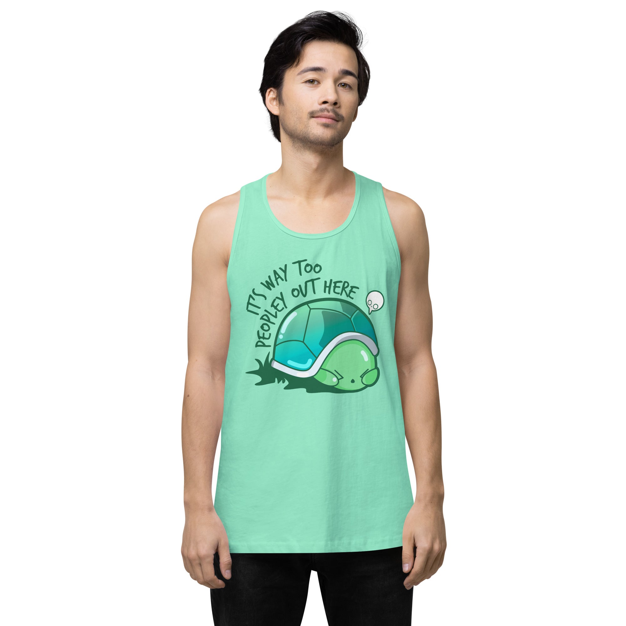 WAY TOO PEOPLEY - Premium Tank Top - ChubbleGumLLC