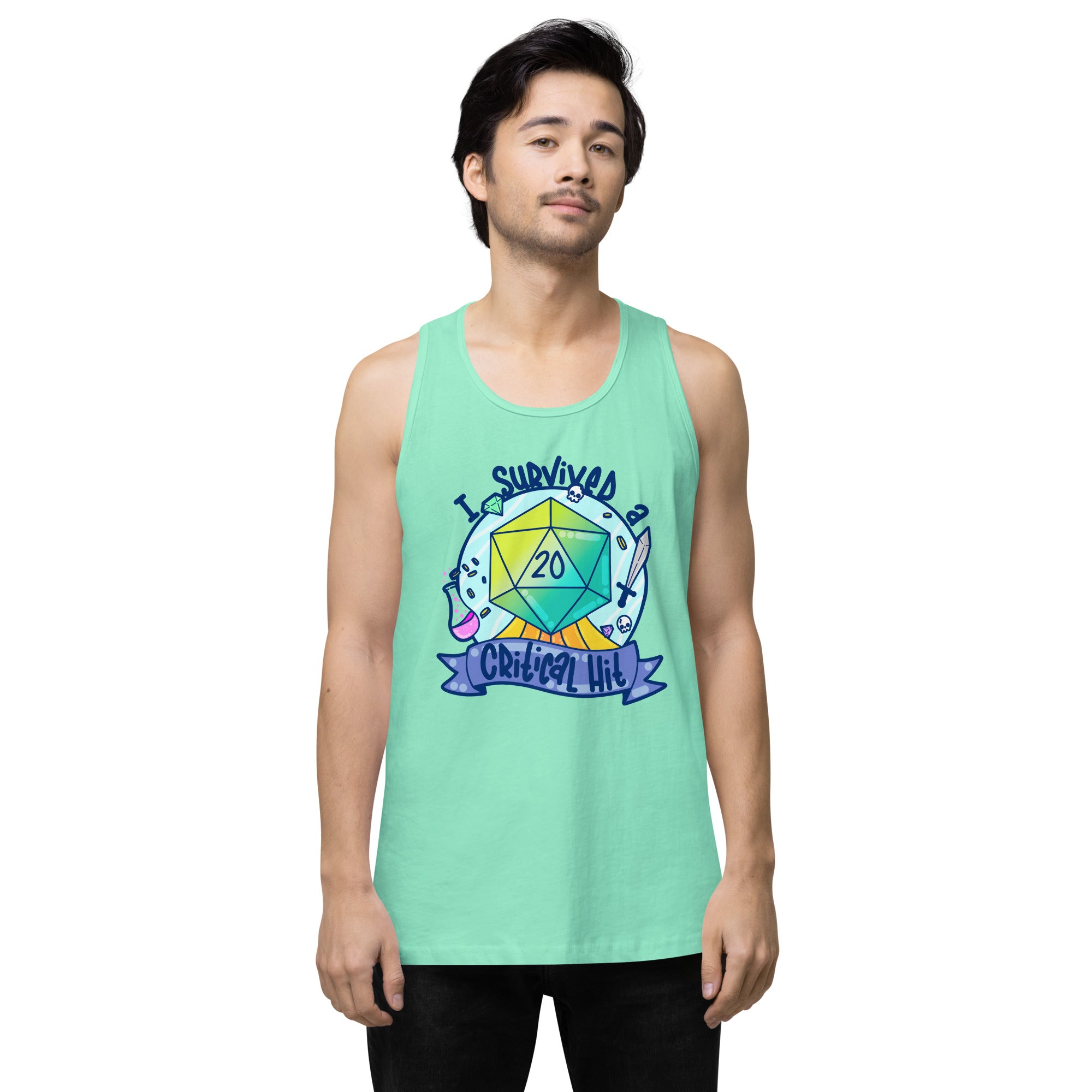 I SURVIVED A CRITICAL HIT - Tank Top - ChubbleGumLLC