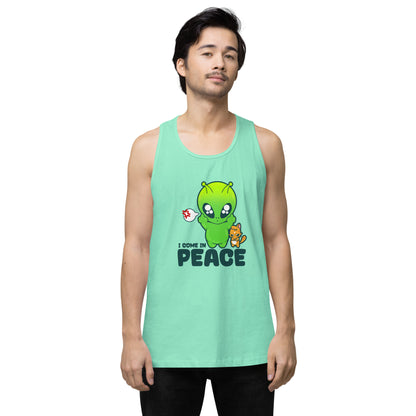 I COME IN PEACE  - Premium Tank Top - ChubbleGumLLC